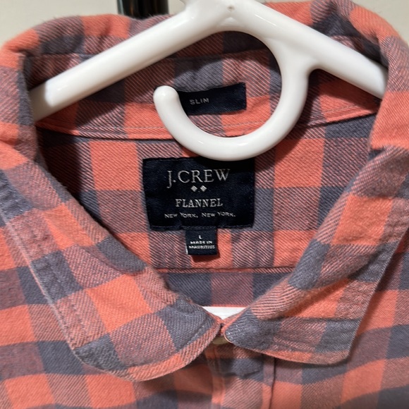 J. Crew Flannel (Pale Red & Blue) - Picture 2 of 2
